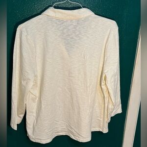 Lands' End Cream Button Down Shirt